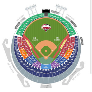 [9월 14일]KIA 타이거즈 vs LG 3루 네이비석 2연석/4연석 통로