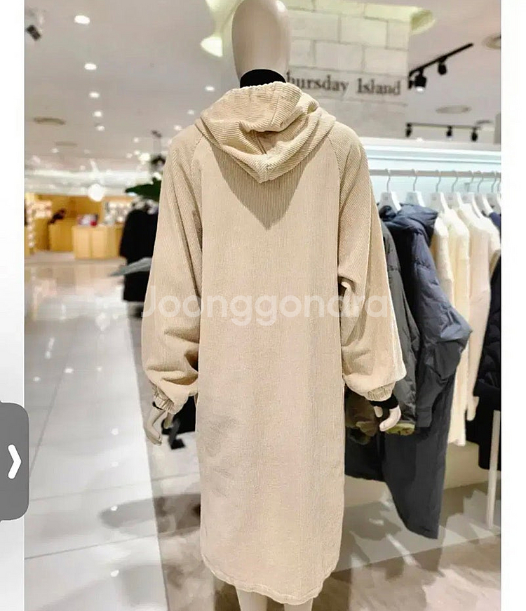 스튜디오톰보이 23fw 코듀로이 후드 롱 원피스 fre...--1