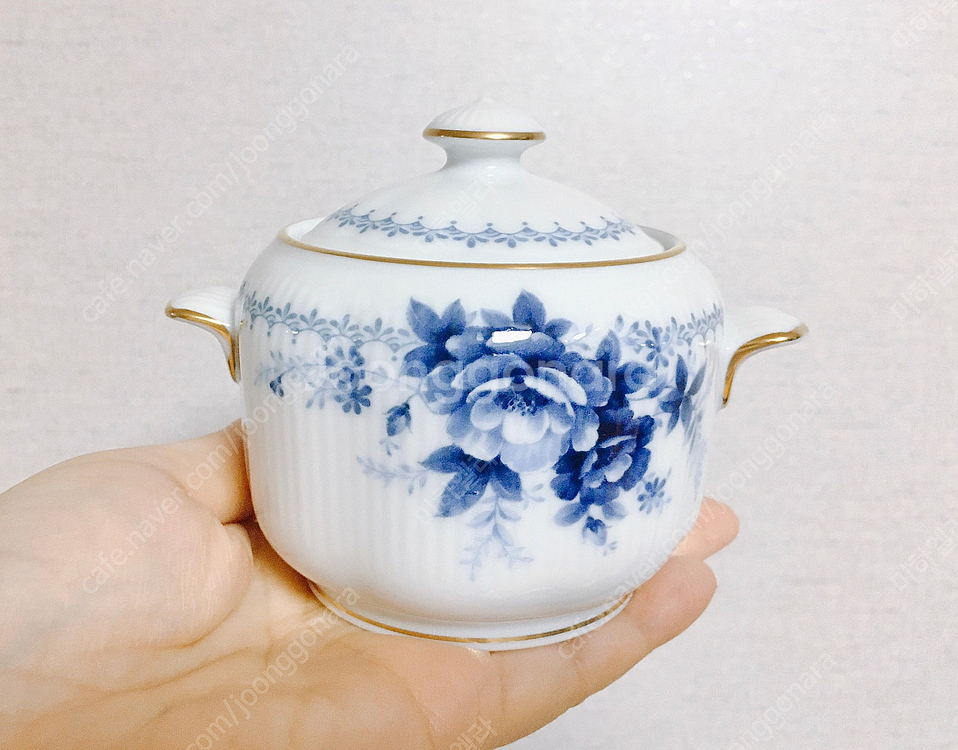 [개별 가격 및 부분 일괄]빈티지 노리다케 네이비 플라워 패턴 커피잔, 커피팟(티팟), 크리머, 슈가볼, 접시 등--3