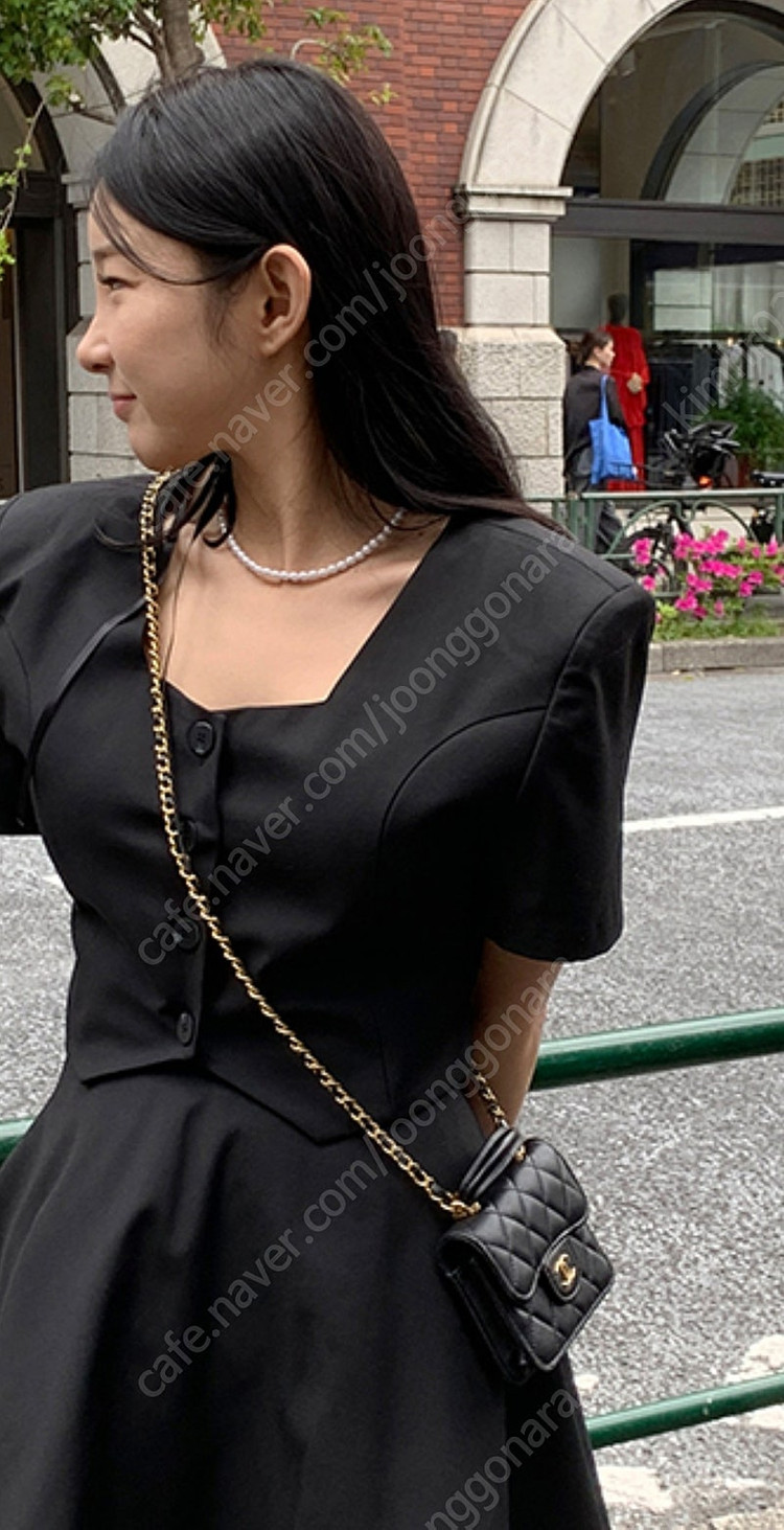 더핀 캔디 블라우스+ 캔디스커트 블랙 세트--5