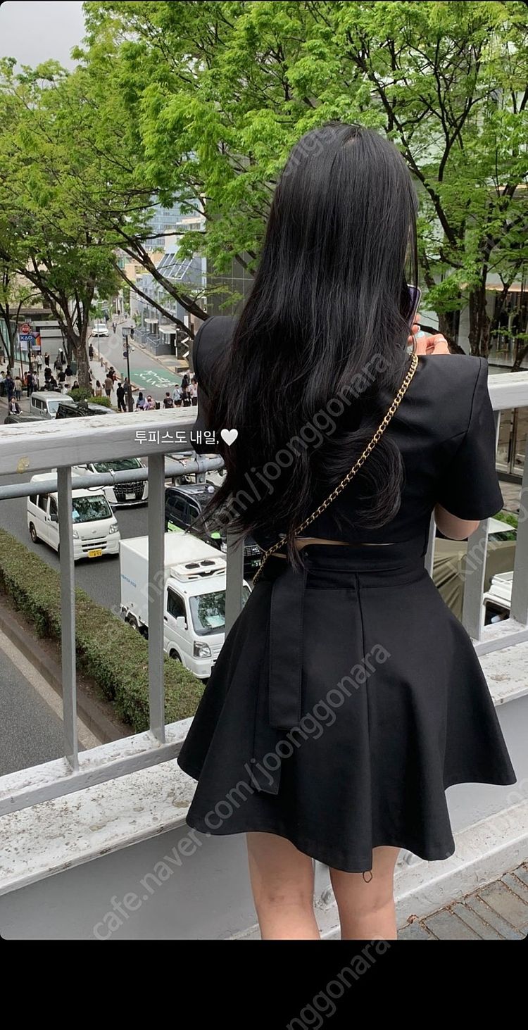 더핀 캔디 블라우스+ 캔디스커트 블랙 세트--7