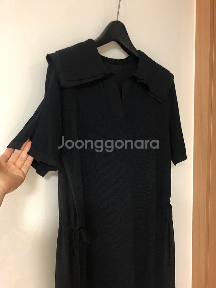 온앤온 21년 빅카라 세일러 바스락 니트 원피스 올드머니룩 하객룩 출근룩--2