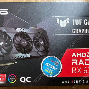 ASUS TUF RX 6700XT 리퍼교환 미사용