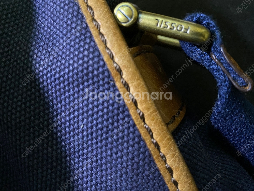 Fossil.파슬. 캔버스 가죽배색 크로스백,--3