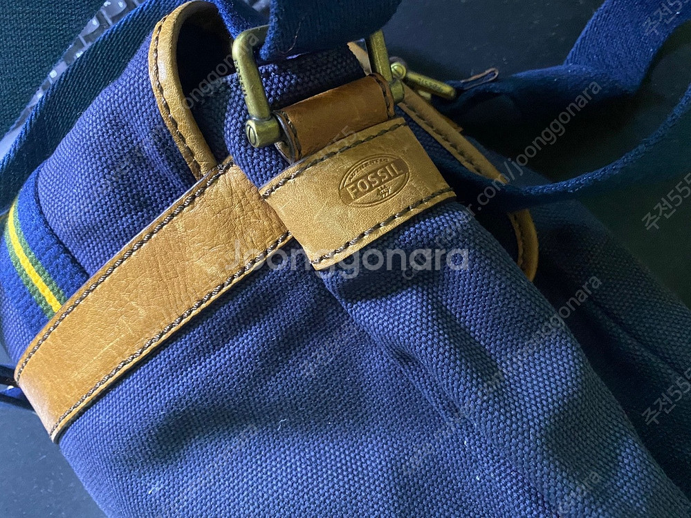 Fossil.파슬. 캔버스 가죽배색 크로스백,--4