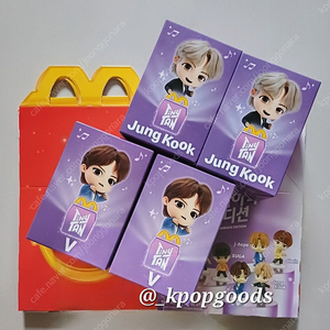 BTS방탄 맥도날드해피밀 타이니탄 정국태형지민제이홉슈가진남준 피규어