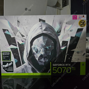 갤럭시 GALAX 지포스 RTX 5070 Ti HOF GAMING WHITE D7 16GB.