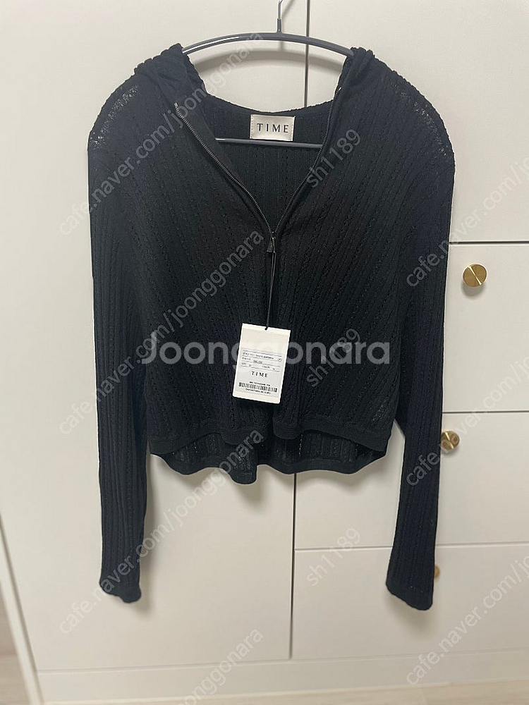 타임 25 후드 집업 니트 점퍼--2