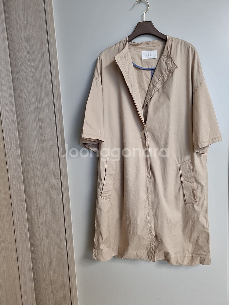 한섬 SJSJ 반팔 코트 베이지--0