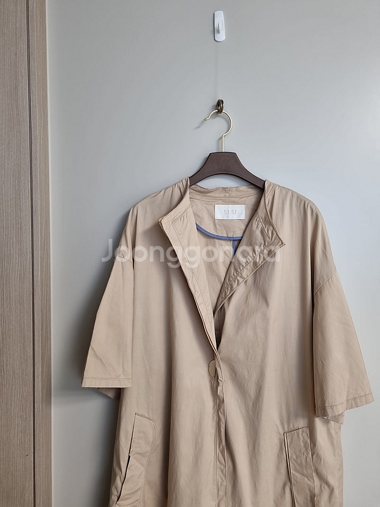 한섬 SJSJ 반팔 코트 베이지--1