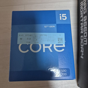 인텔 i5 12500 + msi b660m d4 박격포 보드 택포
