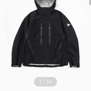 앤드원더 바람막이 2.5L hiker rain jacket 블랙 XL (and wander)