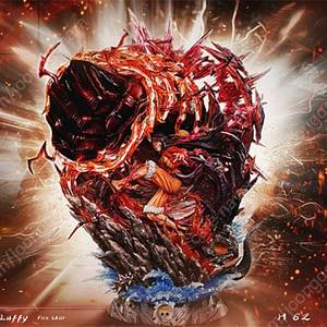 ZZDD STUDIO 원피스 몽키 D 루피 red roc 레진 피규어