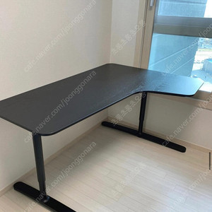 이케아 베칸트 코너테이블 블랙 책상