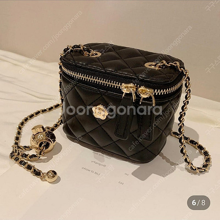 퀼팅 체인 골든볼 크로스백--2