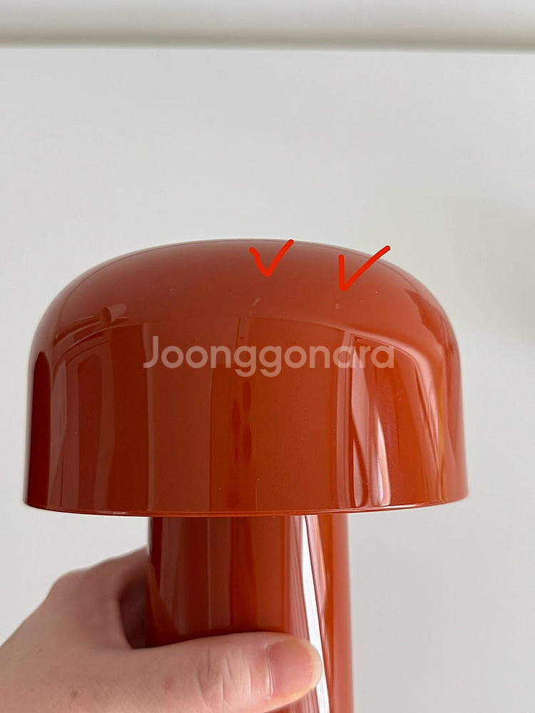 플로스 벨홉 램프 flos bellhop 레드 브릭 컬러--6