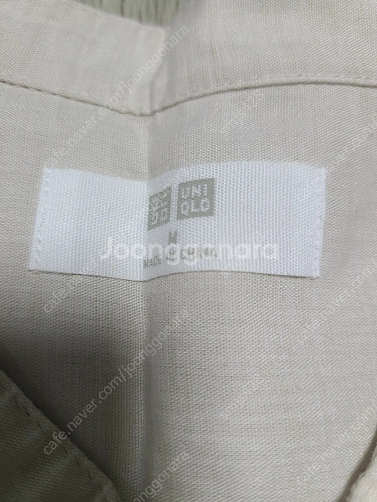 유니클로 리넨 반팔셔츠 M 4장--2