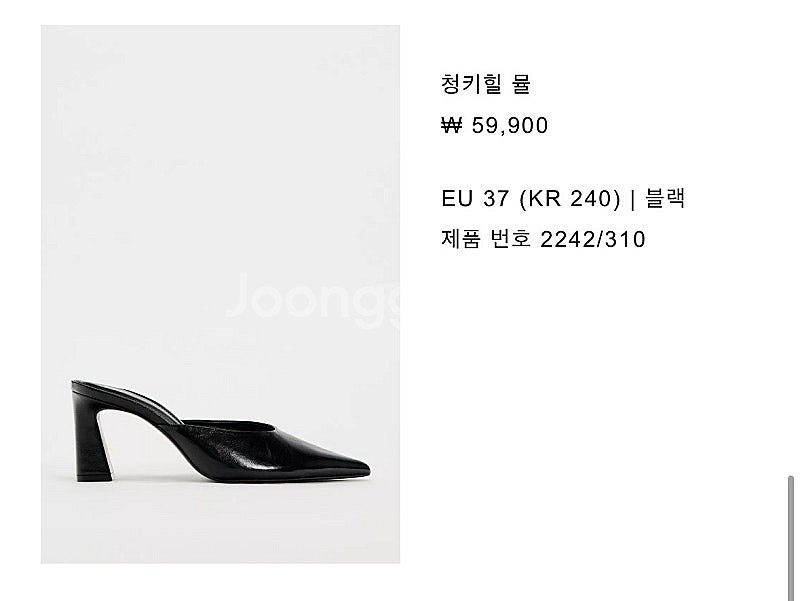 자라 청키힐 뮬 37--0