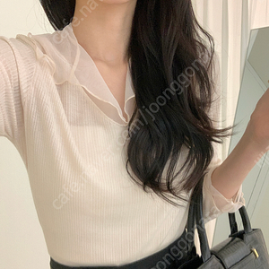 어퓨즈/ 플뢰르 프릴 레이어드 티셔츠/ 1회착용/ 3만