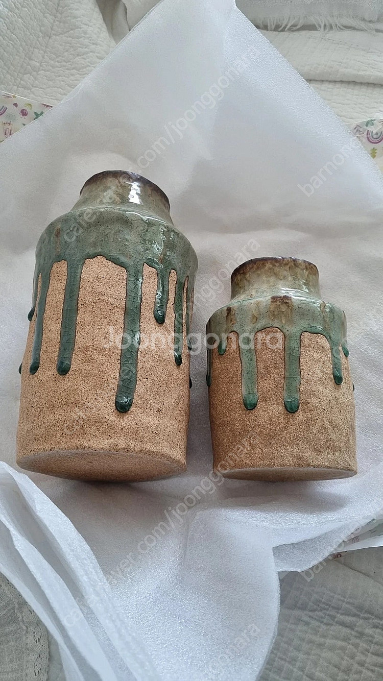 이천도자기 예작 화병세트--0