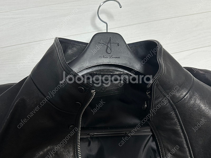 느와르 라르메스 하이넥 가죽 자켓 50사이즈--3