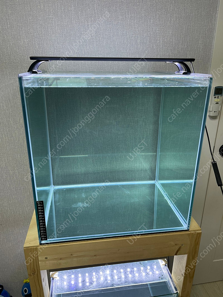 (경기 북부) 프리미엄 켈란 크리스탈 45큐브 수조 6T 원목 축양장 세트 상태 S급 어항 판매 (개별 가능)--4