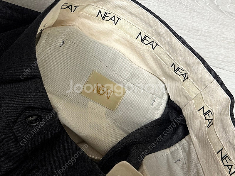 [판매] Neat tokyo 니트 도쿄 울 와이드 팬츠 차콜그레이 44사이즈--3