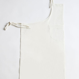 크림 아이보리 린넨 앞치마