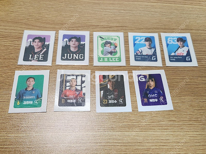 이정후 띠부씰 포함 9장 일괄 판매합니다--0