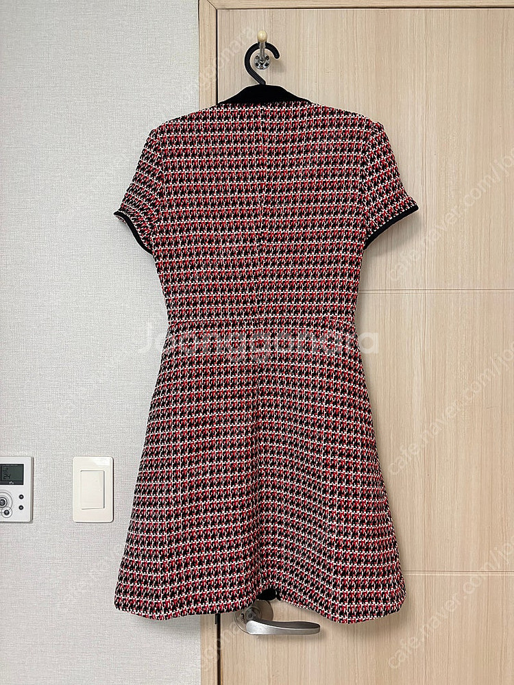 마쥬 트위드 원피스 레드 38 새상품--5