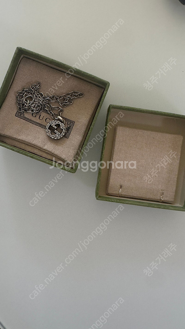 구찌 인터로킹 G 목걸이 빅사이즈--2