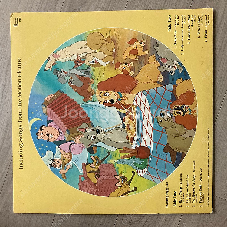 빈티지 디즈니 레이디앤트럼프 픽쳐디스크 바이닐 lp--1