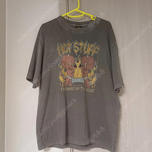 탑텐 폴리테루 피그먼트 반팔티셔츠 그레이 L 100