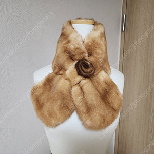 수제 천연 밍크 목도리