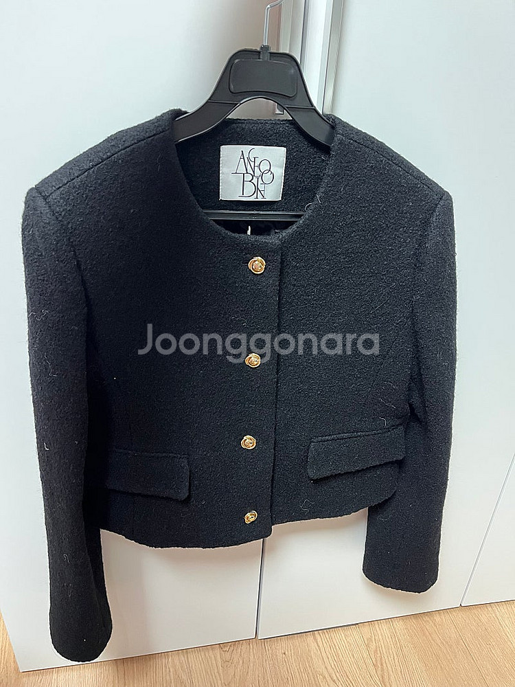 안젤라비안코 블랙 울100 자켓--3