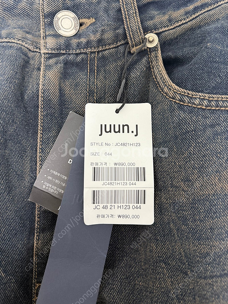 (24ss 새상품)준지런웨이 워시드 데님 와이드 팬츠(...--2