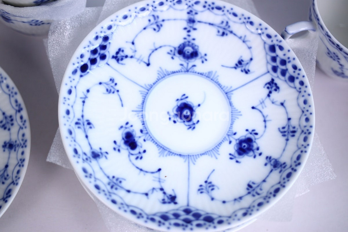 로얄 코펜하겐 블루 플루티드 하프레이스 데미잔(#719) 듀오 Royal Copenhagen--3