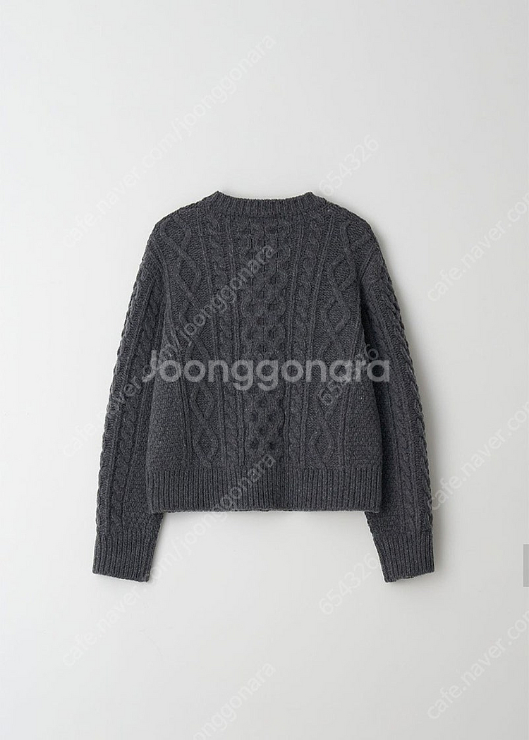 [새 제품]더 라이 케이블 라운드 가디건(차콜)--9