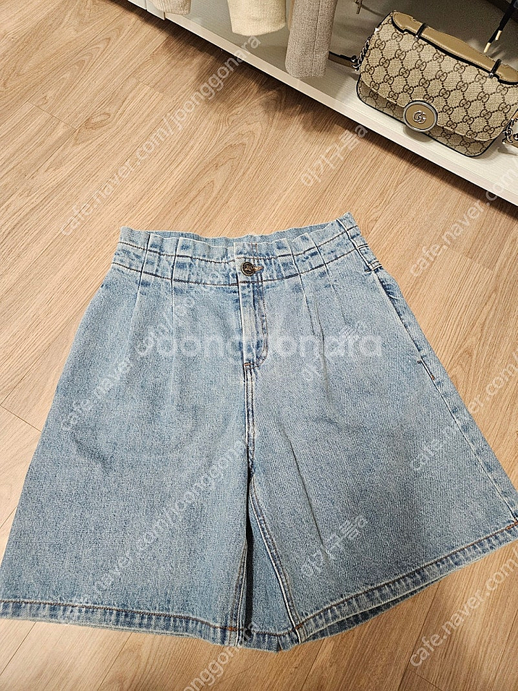 한섬 랑방 랑방컬렉션 워시드핀턱데님팬츠 현재공홈품절--1
