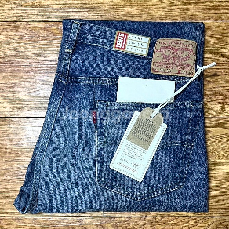 [새제품] LVC 55501 36 새제품 팝니다 리바이스 빈티지 클로딩 1955 501 진청 중청 셀비지 데님 청바...--1
