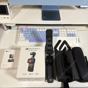 오즈모포켓3 크리에이터콤보 + 렉사 512 SD + dji미니마이크 + 블랙미스터 필터 + 삼각대