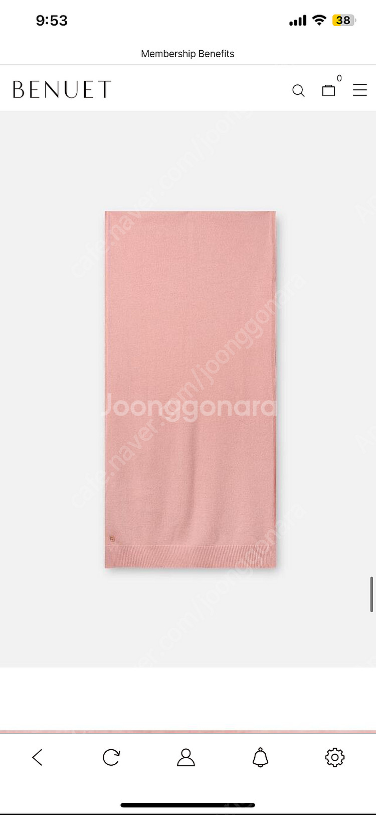 베뉴엣 뎀버 머플러 핑크컬러--6