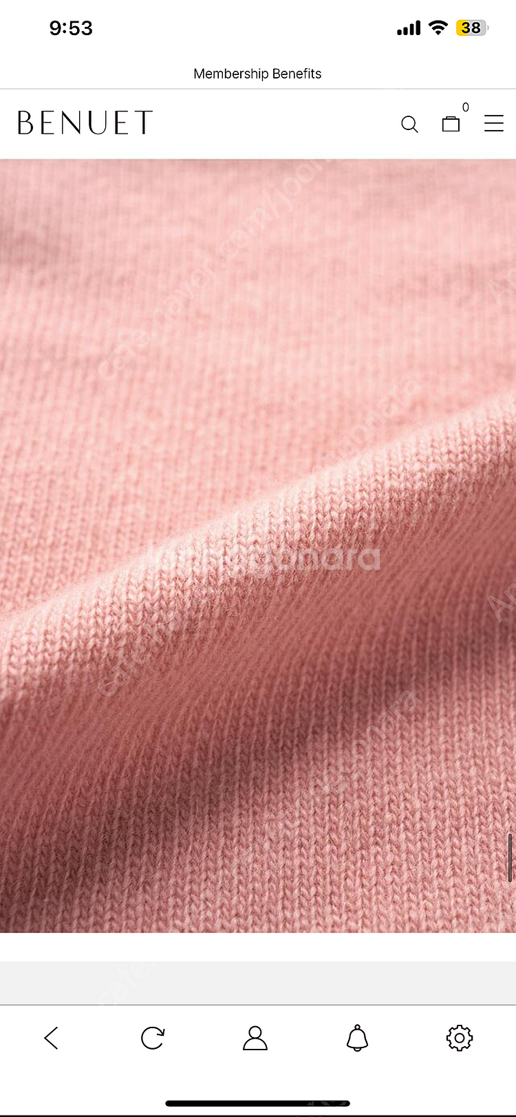 베뉴엣 뎀버 머플러 핑크컬러--7