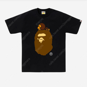[새상품] 베이프 마일로 온 빅 에이프 티셔츠 블랙 : 2XL