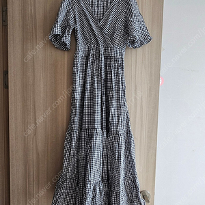 여성 블랙 체크 롱원피스 (55추천) - 5천원