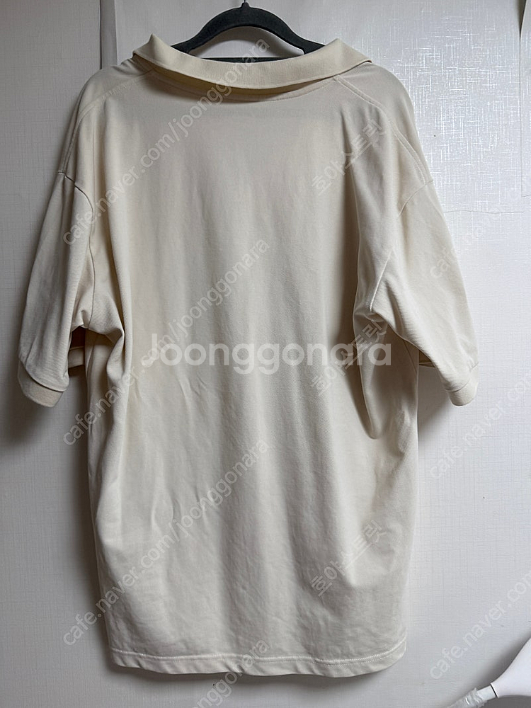 무신사 릴렉스 핏 피케 폴로 셔츠 크림--3