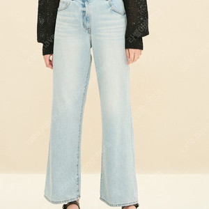 타임 와이드 데님 팬츠 한섬