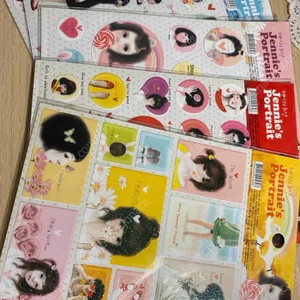 극희귀 고전 빈티지 제니의 초상 스티커 미개봉 세트 ( 고전 문구)