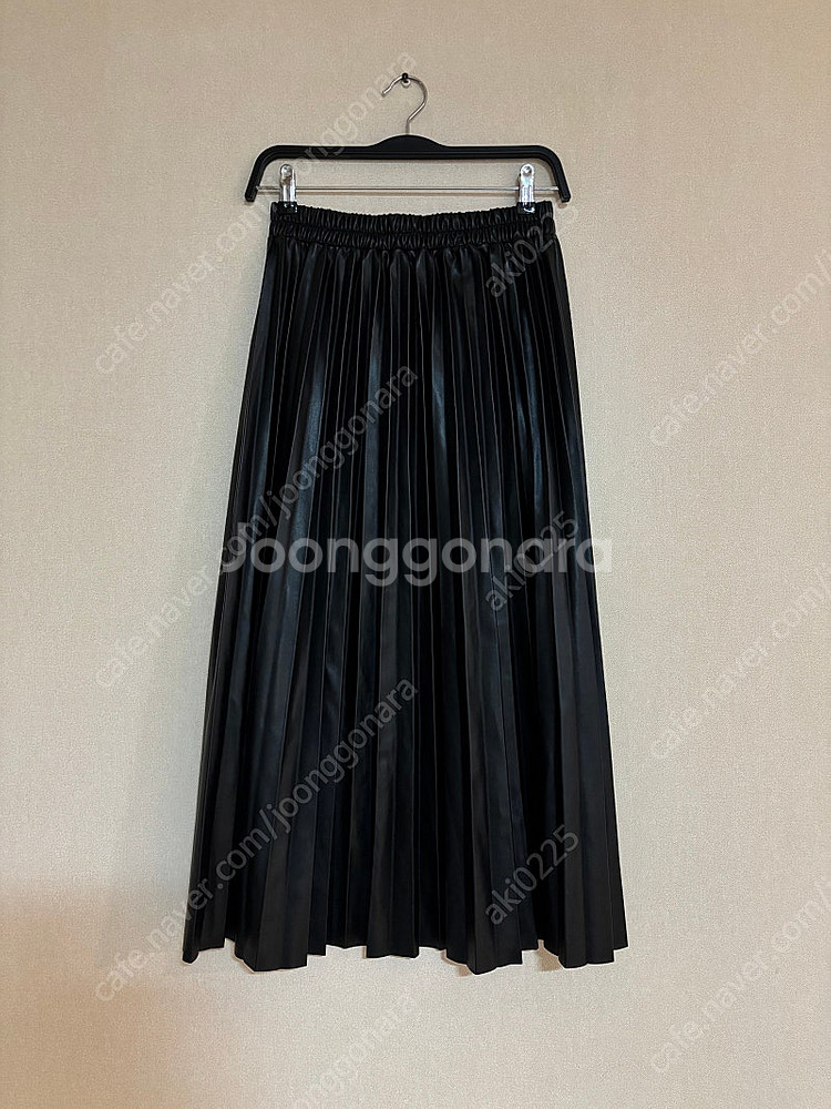 가을준비~ 가죽 롱 플리츠스커트 S--0