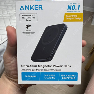 (미개봉) 앤커 맥고 파워뱅크 10000mAh 30W 무선충전 맥세이프 보조배터리 A1664 판매